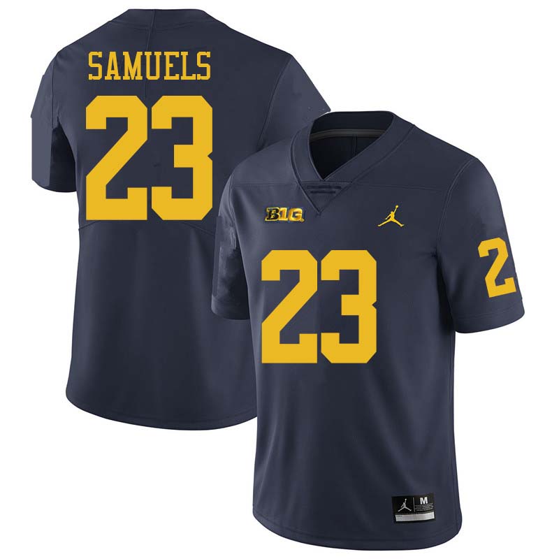 Jordan Brand Men #23 O'Maury Samuels Michigan Wolverines College Football Jerseys Sale-Navy